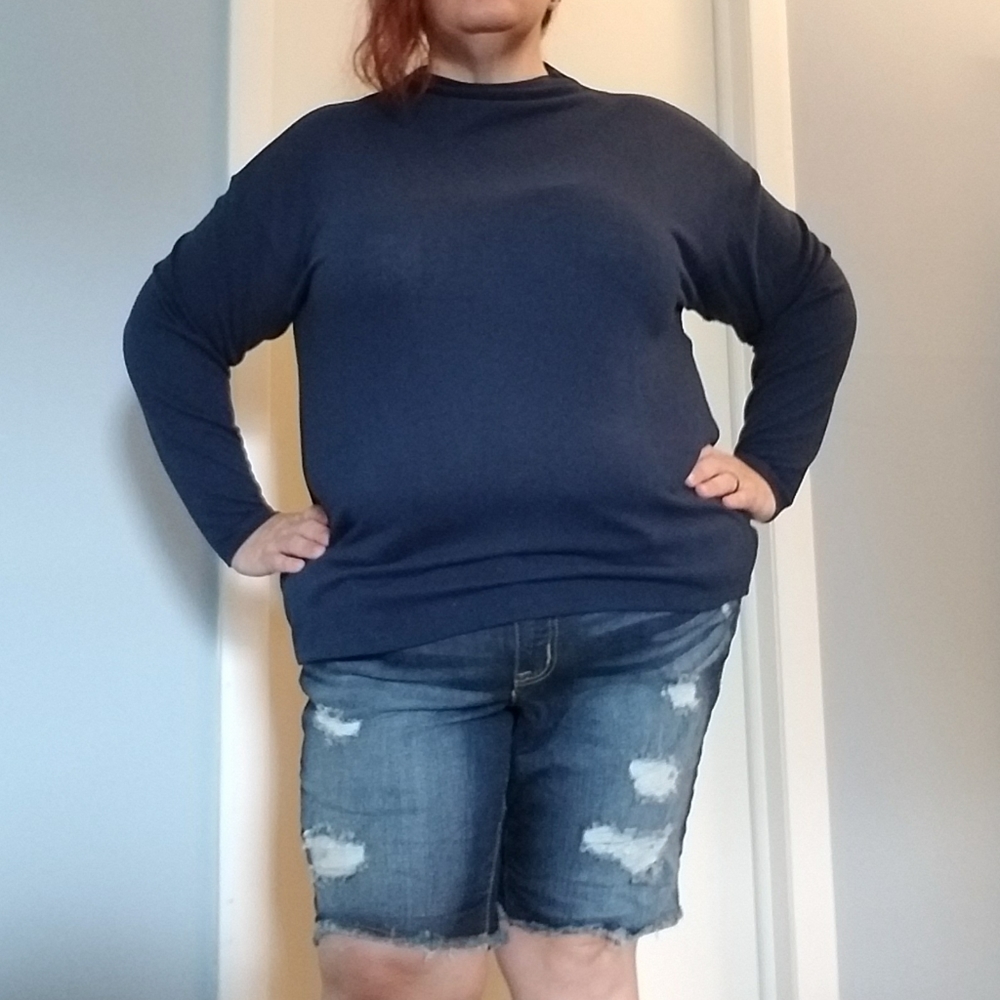 Eloquii sweater navy blue.